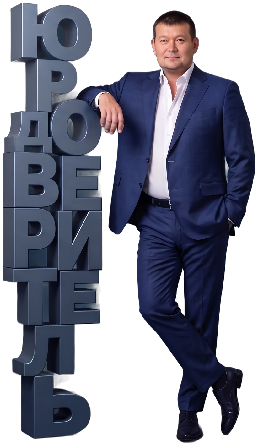 Адвокат Владимир Мезенцев рядом с объёмными буквами